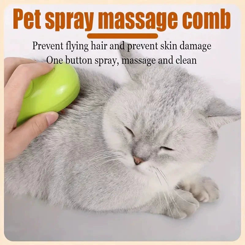 🐾 3-in-1 Pet Grooming Brush — Comb, Massage & Clean