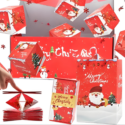 🎅🏻Early Christmas Sale 🎉Unique Folding Bouncing Red Envelope Gift Box with Confetti,for Birthday, Festival💕