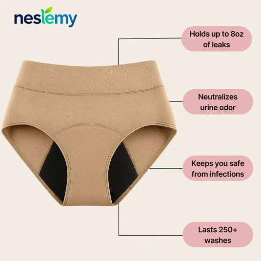 🎁🎁 Black Friday Limited-Time Offer: 30% Off! NESLEMY™ 100% Leak-Proof Panties 4-Pack