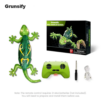🔥🔥New Christmas gecko remote control toy, featuring LED light-up eyes and a 360° rotating electric lizard.