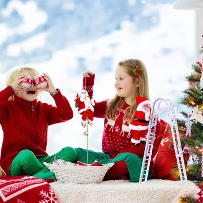 🎅🏻This electric climbing Santa Claus automatically rises as a Christmas decoration, featuring music and a silent mode. Suitable for Christmas trees, fireplaces, and family gatherings, it's the perfect gift for children and families.