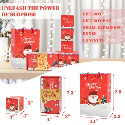 🎅🏻Early Christmas Sale 🎉Unique Folding Bouncing Red Envelope Gift Box with Confetti,for Birthday, Festival💕