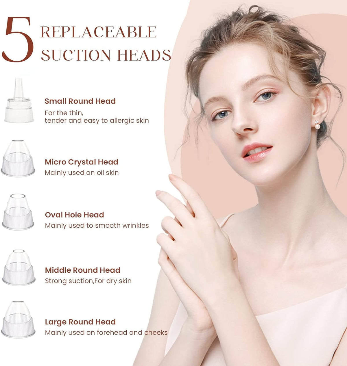 🔥2025 Blackhead Remover Pore Vacuum,Facial Pore Cleaner-5 Suction Power,5 Probes,USB Rechargeable Blackhead Vacuum Kit Electric🔥🔥
