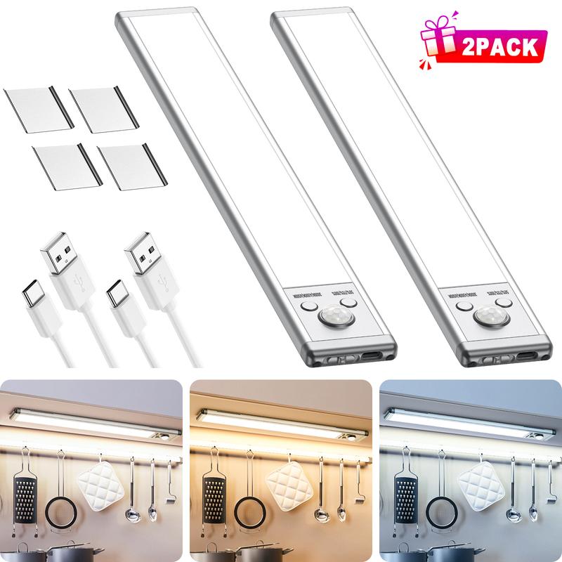 LOVILDS  Under Cabinet Lights,76LED Motion Sensor Night Light Indoor