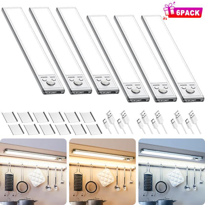 LOVILDS  Under Cabinet Lights,76LED Motion Sensor Night Light Indoor