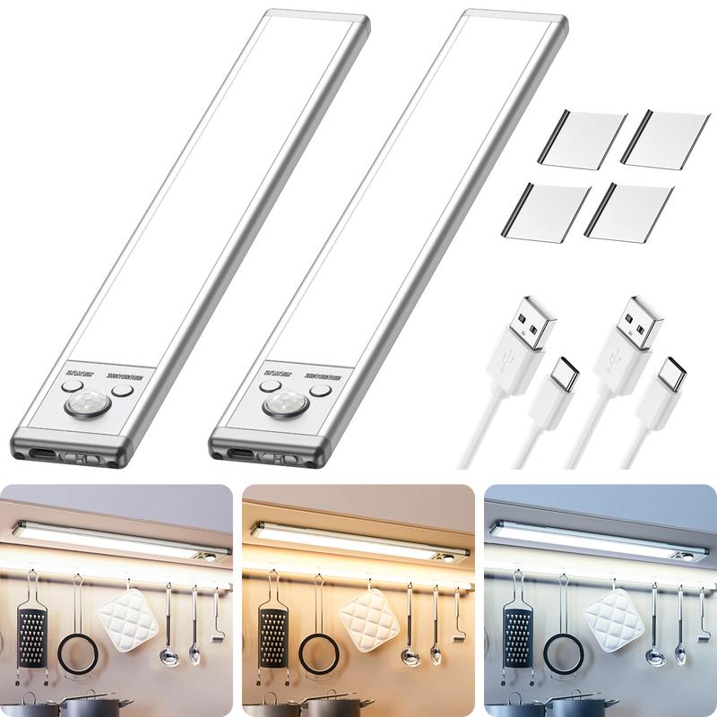 LOVILDS  Under Cabinet Lights,76LED Motion Sensor Night Light Indoor