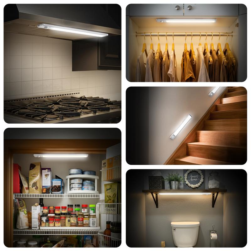 LOVILDS  Under Cabinet Lights,76LED Motion Sensor Night Light Indoor