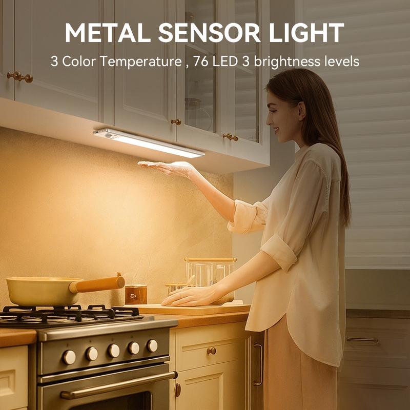LOVILDS  Under Cabinet Lights,76LED Motion Sensor Night Light Indoor