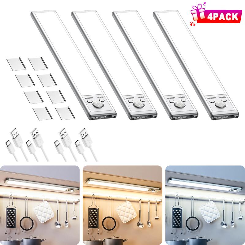 LOVILDS  Under Cabinet Lights,76LED Motion Sensor Night Light Indoor