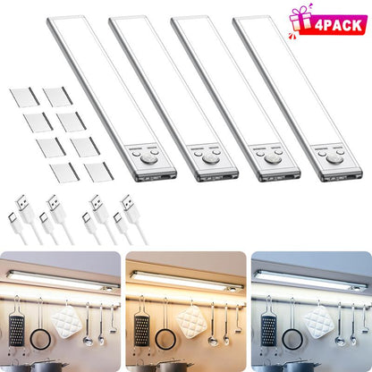LOVILDS  Under Cabinet Lights,76LED Motion Sensor Night Light Indoor